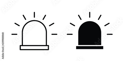 Foto Emergency icon collection. Thin linear outline icon pack