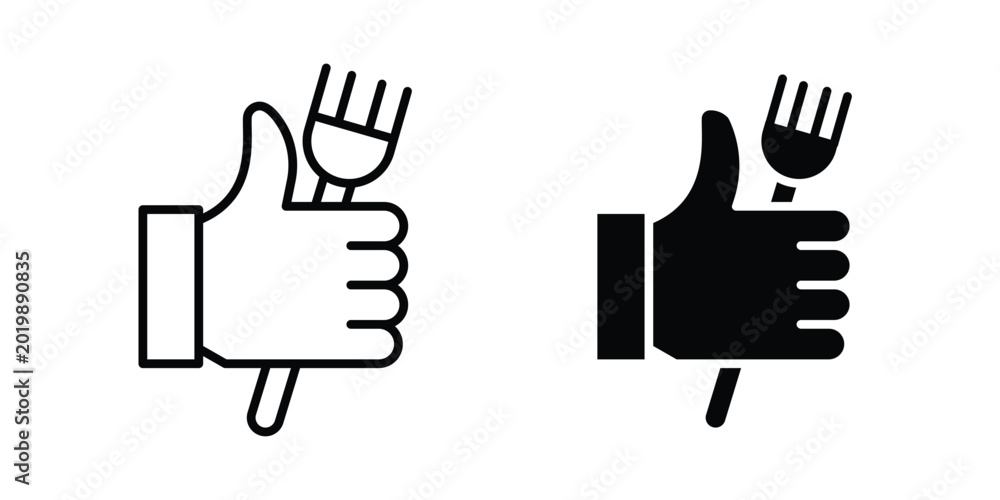 Obraz premium Good food icon collection. Thin linear outline icon pack