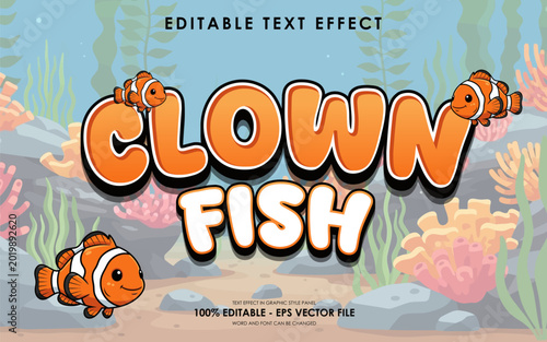 Clown Fish Editable Text Effect.