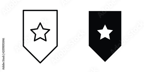 Billede på lærred Military rank badge icon collection