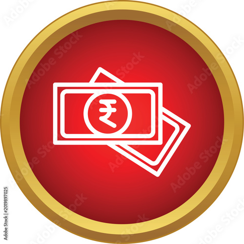 Indian rupee banknotes icon symbolizing finance, banking, and wealth management