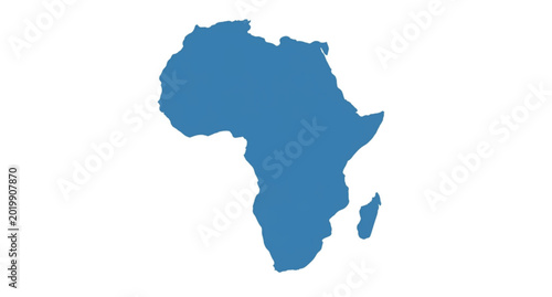 Foto Africa map icon vector isolated continent silhouette illustration