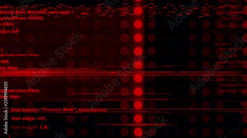 Red glitch error screen with digital distortion