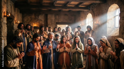 The descent of the Holy Spirit on the Apostles. Pentecost.