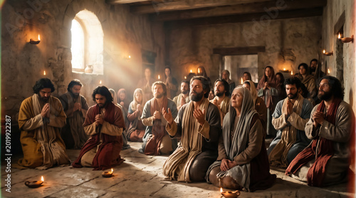 The descent of the Holy Spirit on the Apostles. Pentecost.