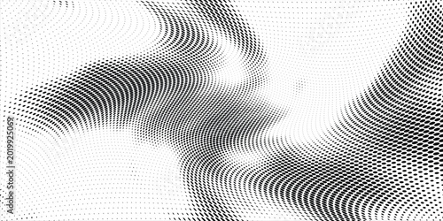 Halftone pattern. Wave halftone background. Abstract halftone texture. vector art