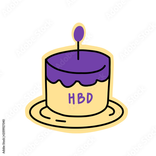 vector illustration of a birthday cake