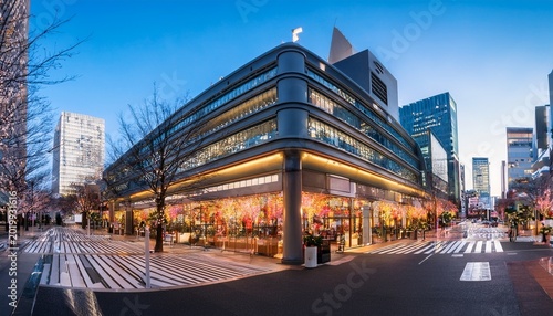 shiseido store on ginza street in tokyo features vibrant architecture and luxury branding