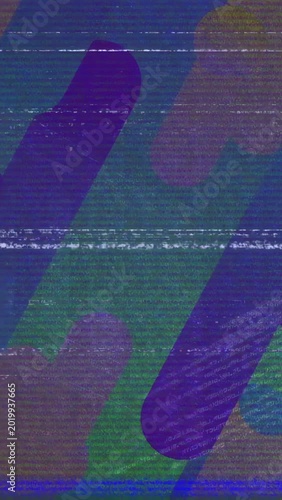 Vertical video: Mid static sparking pill bars,dots sliding, crossing center, showing analog glitch