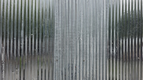 Bild auf Leinwand Shiny corrugated galvanized iron sheet texture