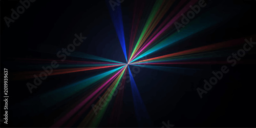 Foto An abstract colorful background of glowing lines and vibrant rays captures the f