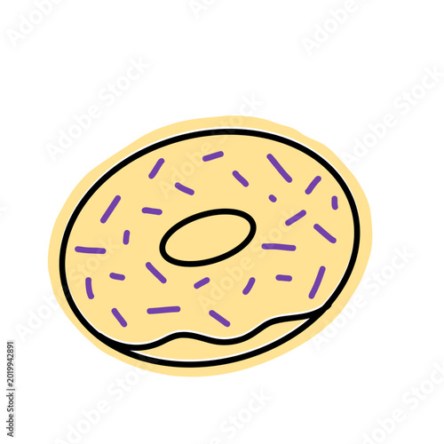 vector illustration of a donut