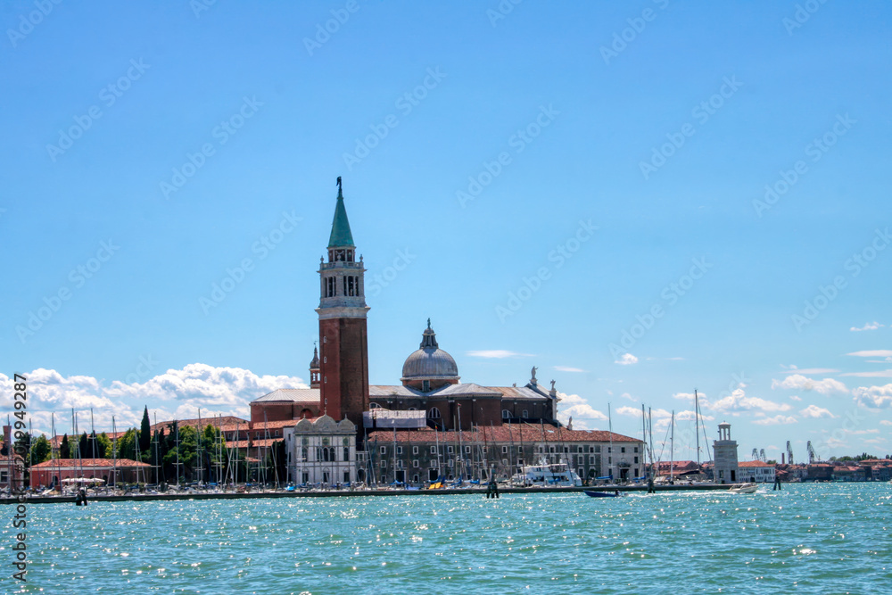 Fototapeta premium San Giorgio Maggiore Church and Campanile Across the Venetian Lagoon in Venice Italy