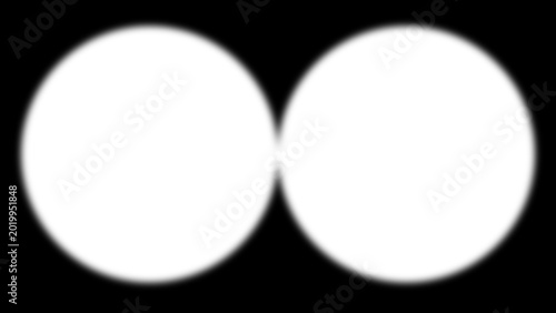 Foto POV binocular vision overlay with soft blurred edges, abstract optical lens view isolated on transparent background for surveillance, exploration, or cinematic effects