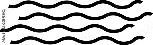 Water Wave Single Icon Set Collection Group in Black Flat and Line Style Vector Illustration Featuring Ocean, Ripple, Aqua, Sea Symbols Isolated on Transparent Background