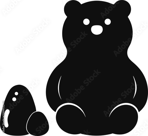 Cuadro en lienzo Jelly Bean/Gummy Bear: Small, chewy candy icons