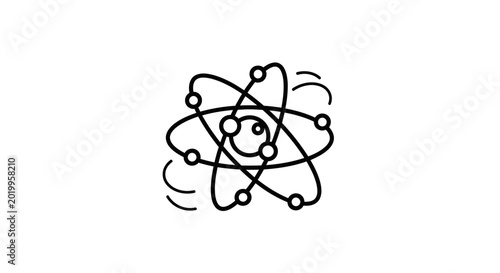 Foto Abstract Atomic Structure Icon