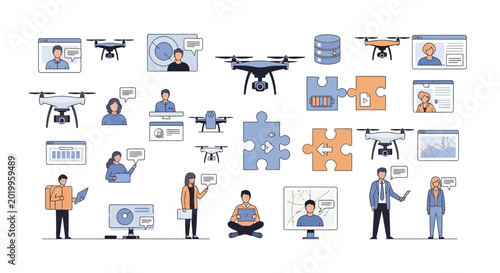 Drone Technology and Remote Collaboration for Data Collection and Communication