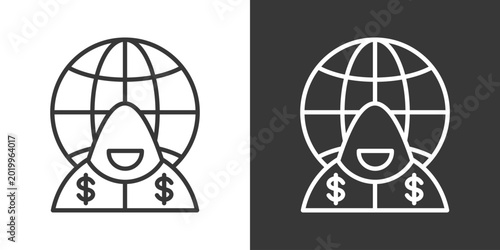Foto Crypto Hijack Icon Set Vector Collection Isolated In Black And White