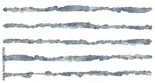Canvastavla Horizontal Concrete Grunge Strip Collection with Rough Industrial Edges
