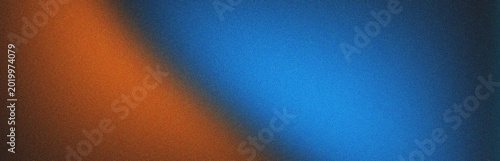 Photos Diagonal split of vibrant orange and deep blue abstract background