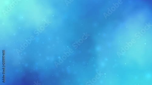 Blue Technology Nebula Background 4K Seamless Loop, Abstract Science and Digital Innovation Motion Graphic, Futuristic Corporate Presentation Backdrop.