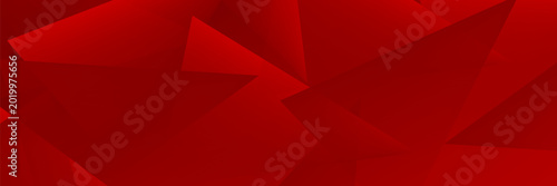 Tablou pe pânză Deep red abstract geometric background with sharp crystalline triangles and dark gradients