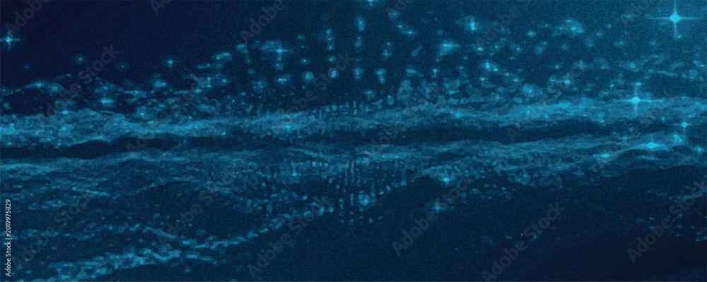 Naklejka premium abstract colorful particle wave background animation. Abstract digital particle wave and light abstract background ,animation cyber or technology background.