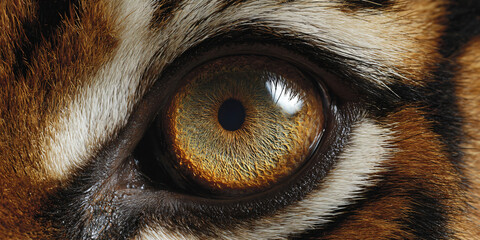 Tiger Eye Close-Up High-Definition Wildlife Photography