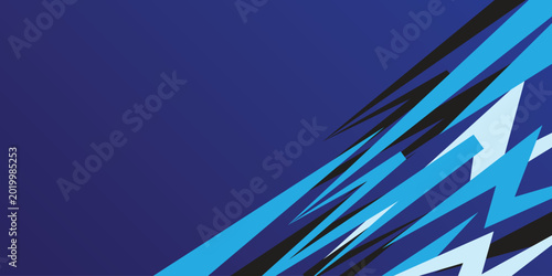 Canvastavla Futuristic blue abstract background with electric sharp lines and glowing speed effect