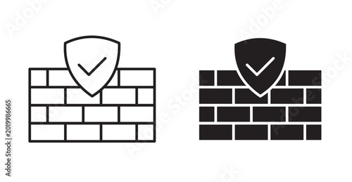 Fotografía firewall protection icon