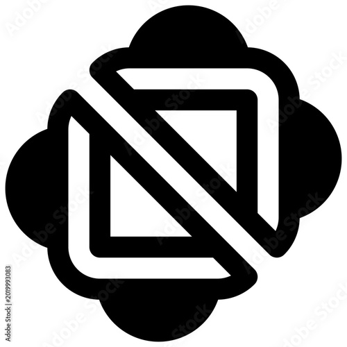 Foto Sandwich. Outlined stroke vector icon with black-filled details.