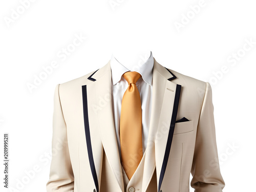 “Formal antique whit  court suit with linen shirt and antique whit tie, no head, clean neck cut, front-facing passport photo style, plain white background, studio lighting, high resolution, realistic