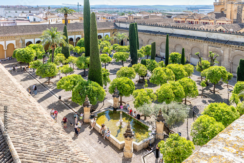 Gate of the Mezquita (Mosque-cathedral) of Cordoba, Spain in a sunny day.