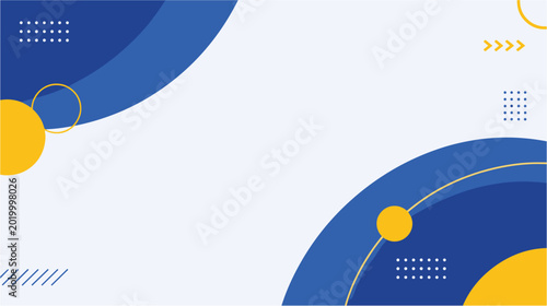 Background Minimalist Flat Vector with Curved Blue Elements