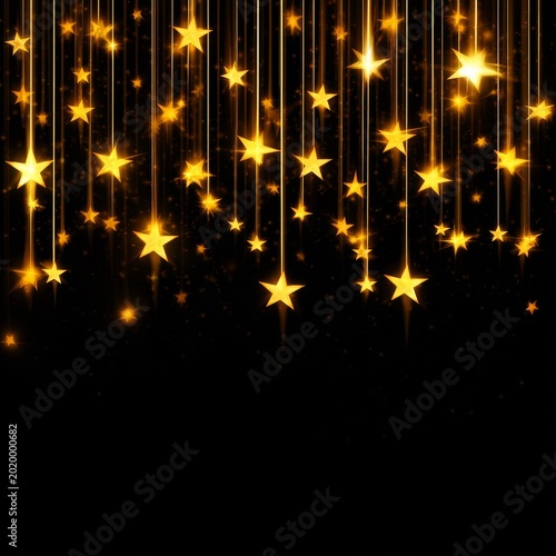 Stars Hang Against a Dark Background Creating a Bright Display During Nightti...