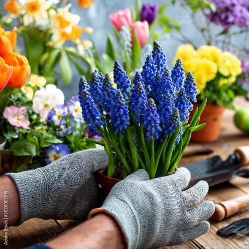 Gardening Activity With Flowers in a Pot During Daytime at a Home Setting