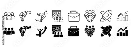 Photos learn and lead icon set. vector illustration.