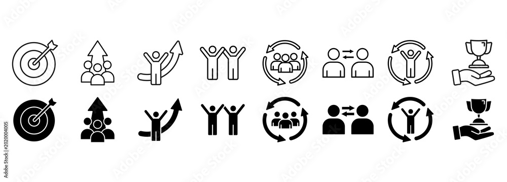 Foto motivation icon set. vector illustration.