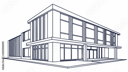 3d render of a building