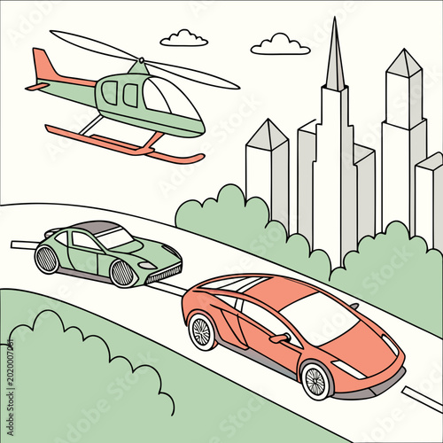 car in the city