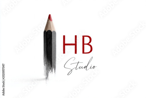 Minimal pencil logo design with modern typography