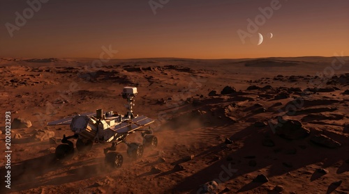 Obraz na płótnie Mars Rover at Dusk