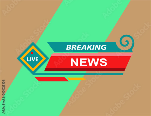 Breaking News Live Benner Vector Design.