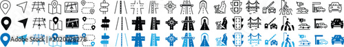 Fotografia Roads and Navigation icons set