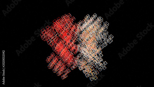 Tableau sur toile prismatic recursive glass