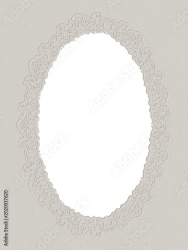 Embossed Oval Lace Frame
