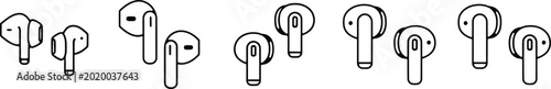 Foto Abstract line art characters minimalist black and white illustration of quirky f