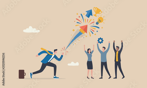Εκτύπωση καμβά Advantage innovation meeting teams together success, leadership concept, busines
