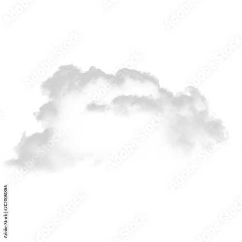 Realistic White Cloud Shape Collection Isolated on Transparent Background, Soft Sky Cloud Formation Overlay Bundle for Weather, Dreamy Atmosphere, Digital Design and Photo Compositing